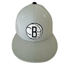 Brooklyn Nets Hat Mitchell & Ness NBA Mens Fitted Cap Size 7 1/4"